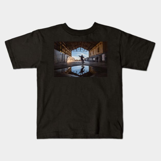 Skateboarding Asbury Park Kids T-Shirt by ShootFirstNYC